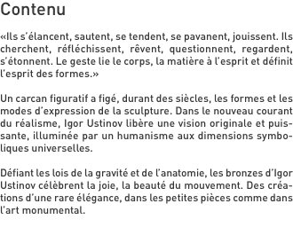 Contenu  «Ils s’élancent, sautent, se tendent, se pavanent, jou